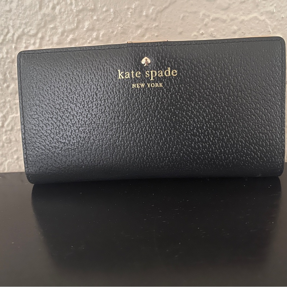 Kate Spade Black Leather Clutch